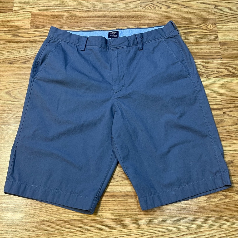 J. Crew Blue Flat Front Summer Shorts
